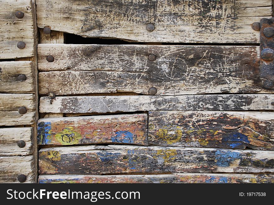 Old painted wood plank background. Old painted wood plank background