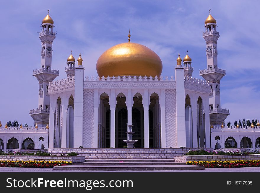 Landmark of a famous historic golden mosque