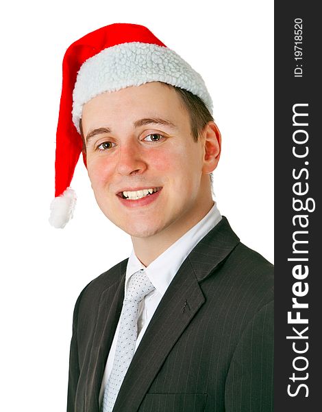 Businessman With Chrismas Hat