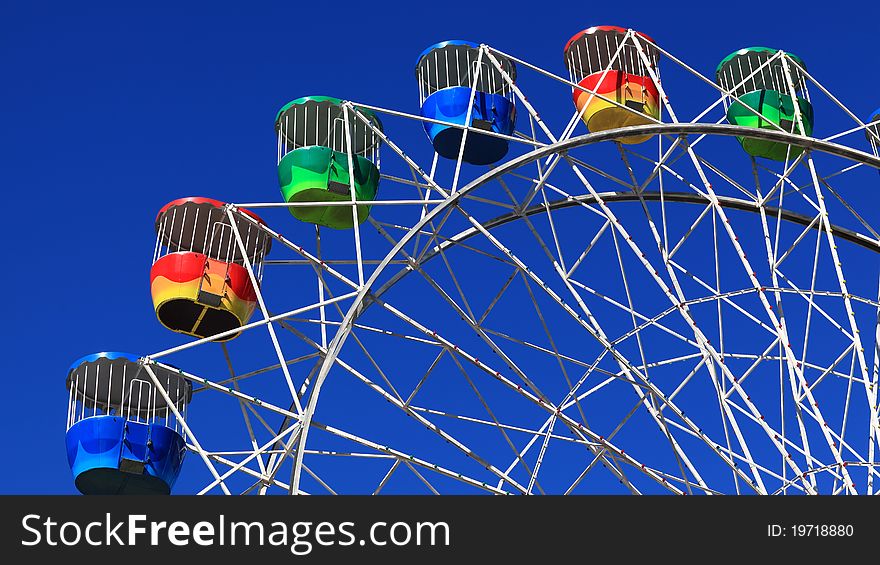 A colorful Ferris wheel in Luna Park, Sydney