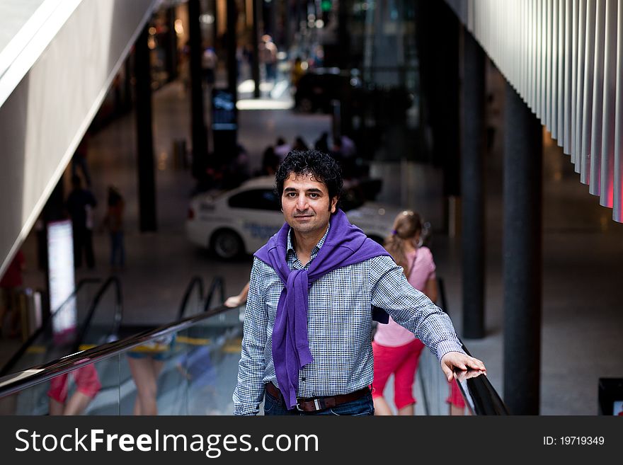 Man In A Shopping Center