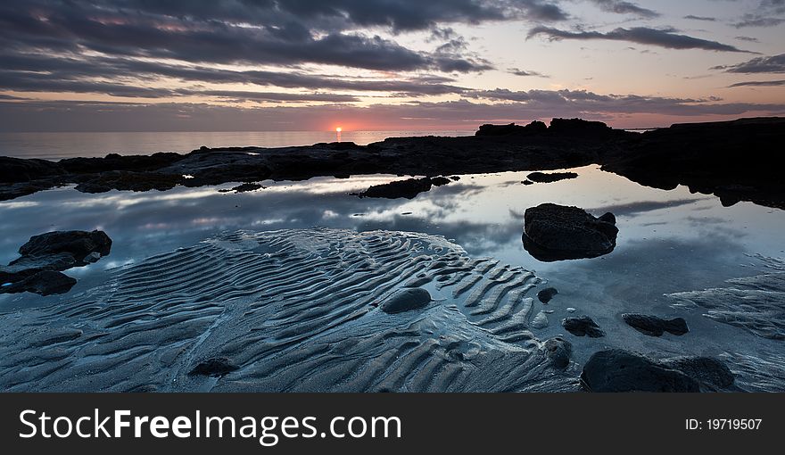 Seascape picture taken in Hvaleyri iceland