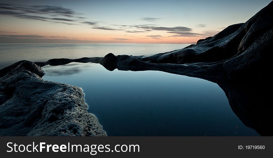 Seascape picture taken in Hvaleyri iceland