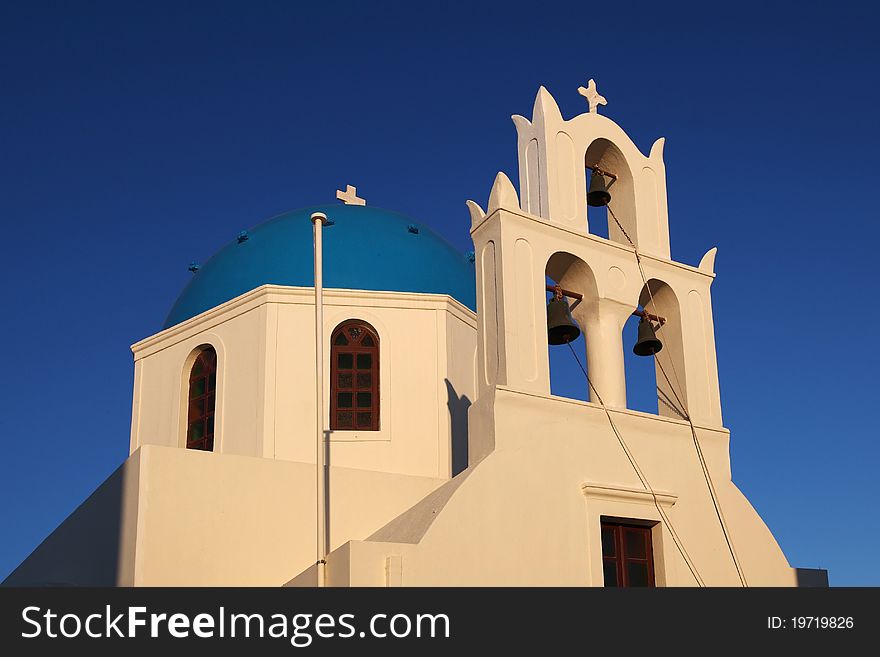 Oia church in Santorini island Greece