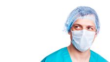 Surgeon Looking To The Right Royalty Free Stock Images