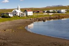 Porshofn Village. North Part Of Iceland. Royalty Free Stock Images Porshofn Village. North Part Of Iceland. Royalty Free Stock Images
