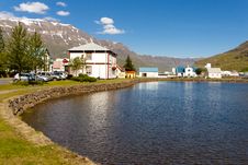 Small Icelandic Village - Seydisfjordur Stock Photo Small Icelandic Village - Seydisfjordur Stock Photo