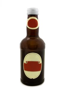 Brown Bottle Over White Royalty Free Stock Image Brown Bottle Over White Royalty Free Stock Image