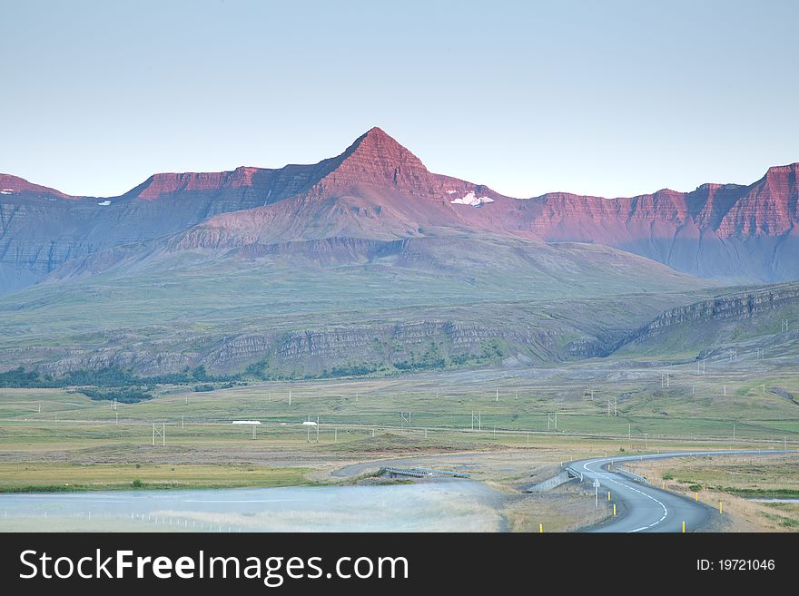 Mountain skessuhorn in west iceland