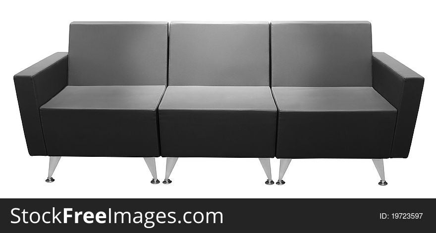 Black Sofa. Isolated