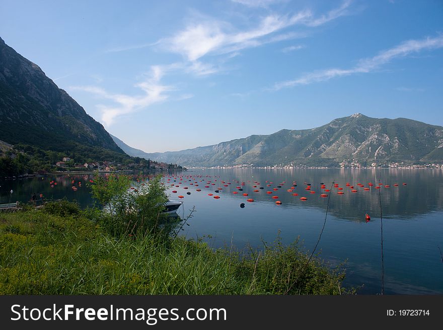 Scenic bay in Montenegro, Europe