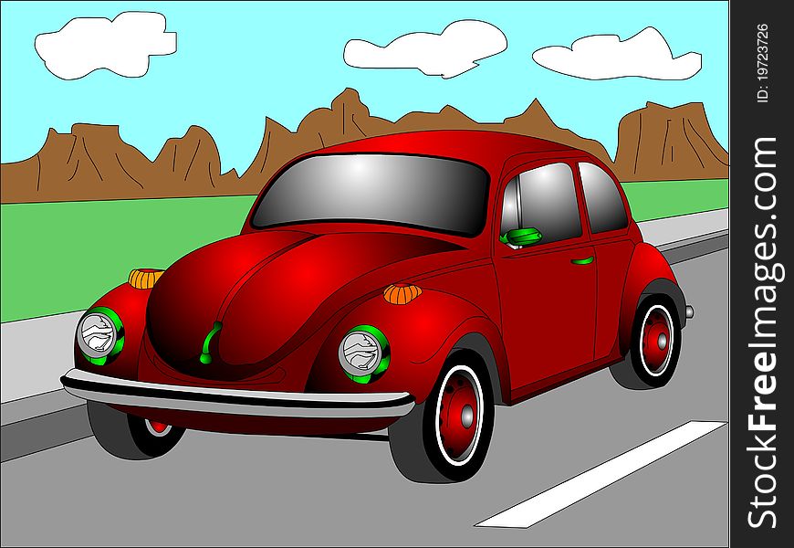 This is an illustration of a vw beetle. This is an illustration of a vw beetle.
