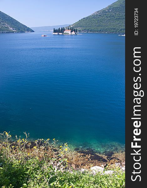 Scenic view in Montenegro, Europe. Space for text available.