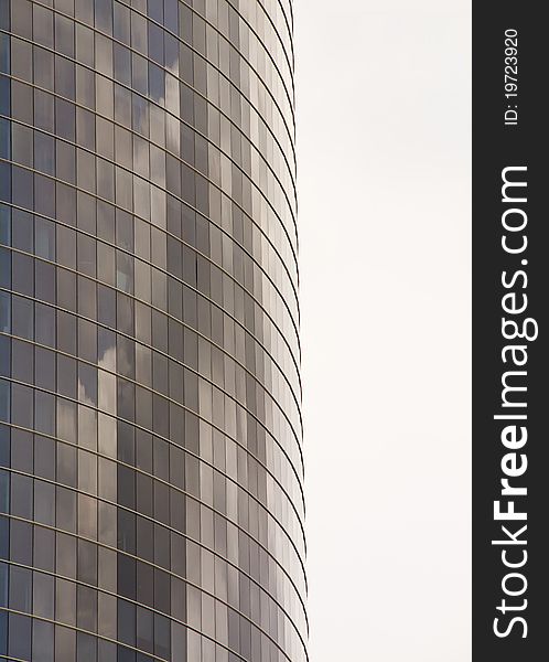 Wall of modern building from grey glass. Wall of modern building from grey glass