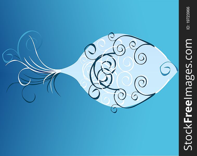 Beautiful abstract fish illustration. Beautiful abstract fish illustration