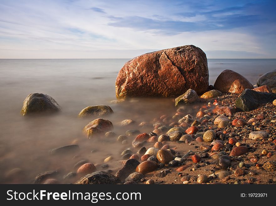 On shore of the Baltic Sea.