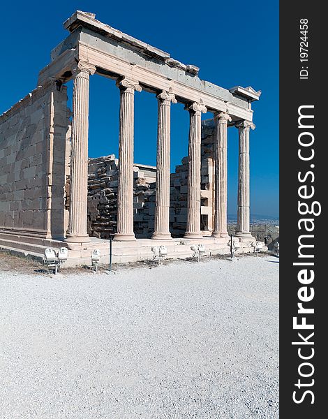 Classical temple Erechteion, Acropolis, Athens, Greece