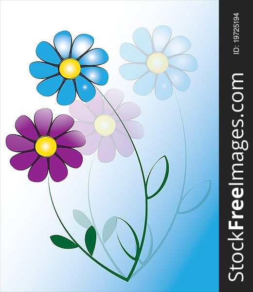 Bouquet of delicate daisies- illustration