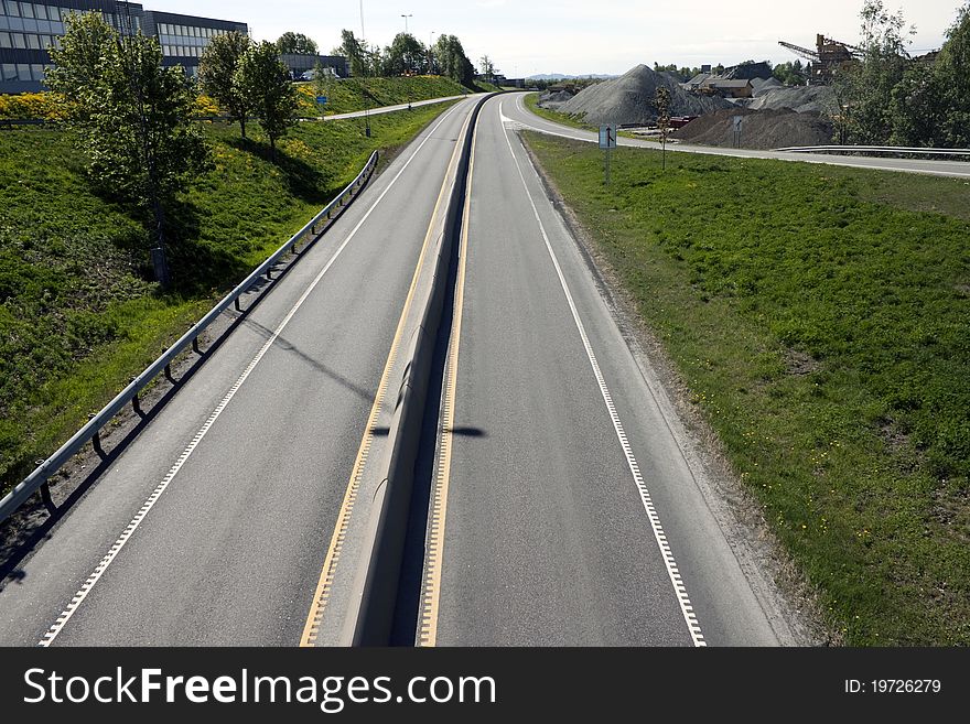 Empty highway in Norway, Europe