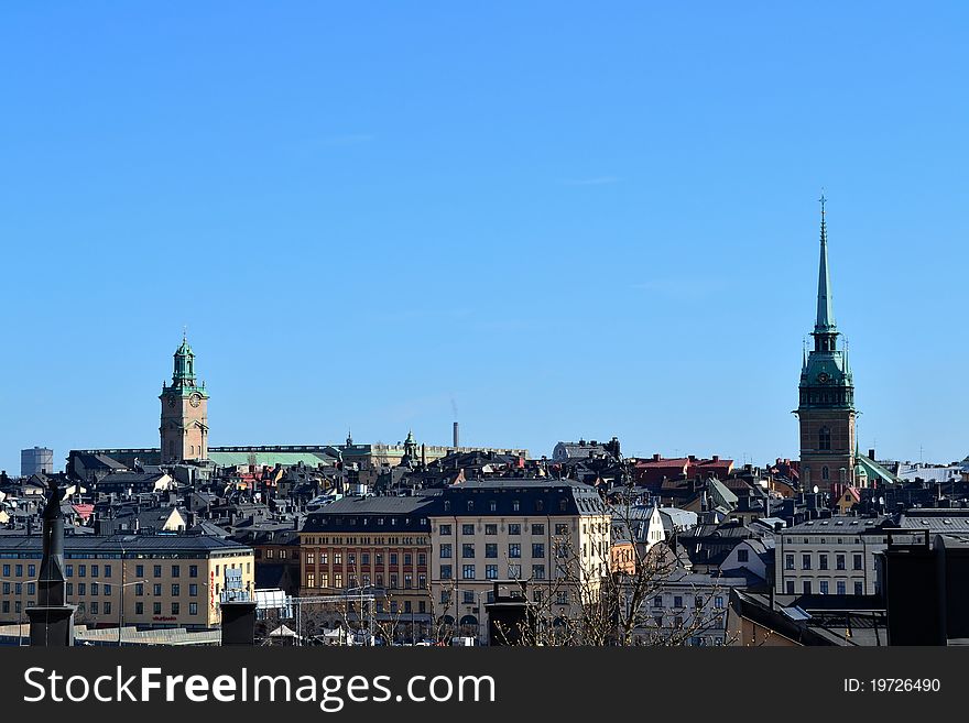 View of the Old Town in Stockholm