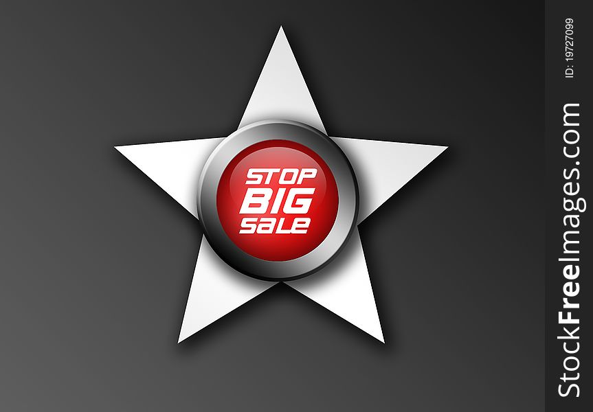 Stop big sale icon