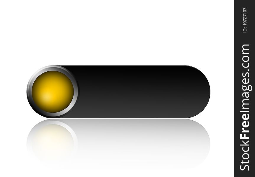 Black and yellow web template over white background