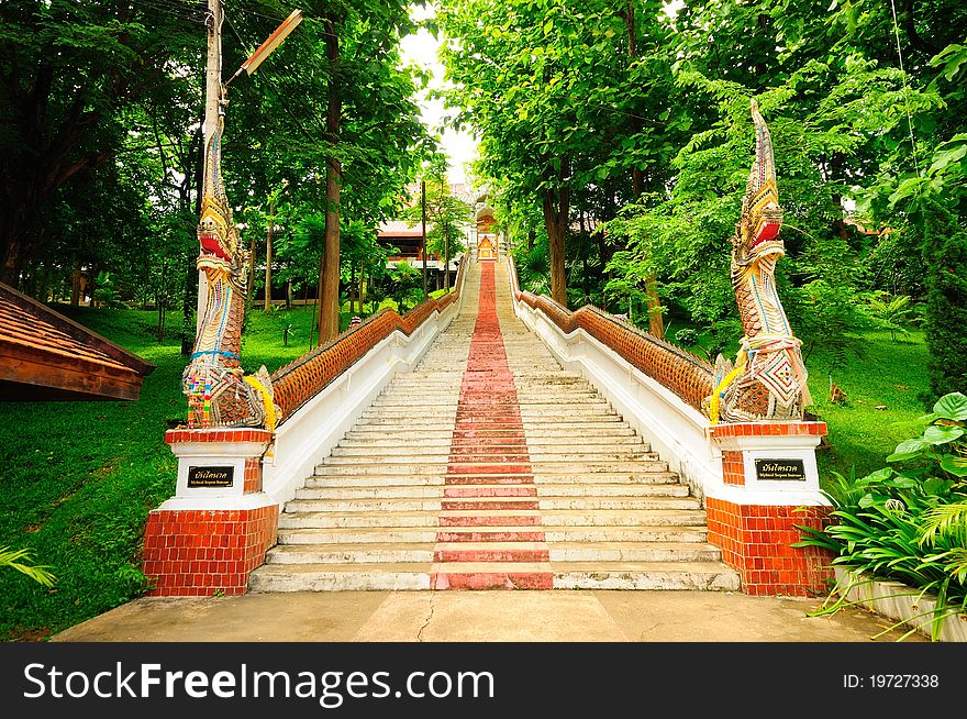 Step of Naga in Phrae, Thailand.