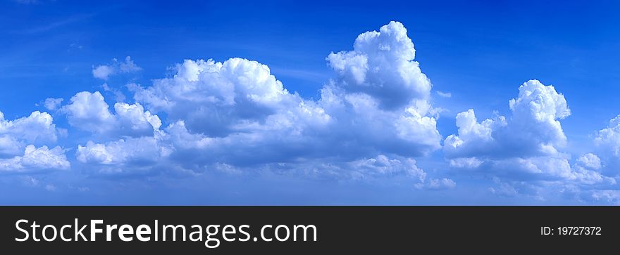 Landscape of blue sky panorama