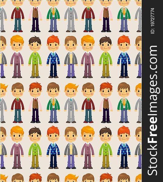 Seamless Young Boy Pattern