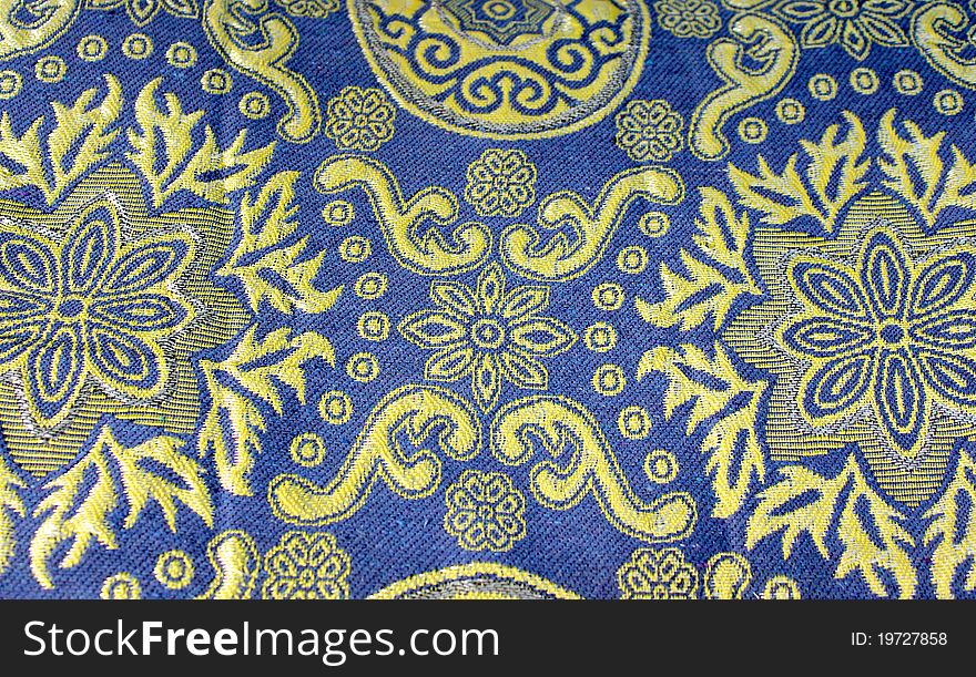Vintage traditional Thai handmade fabric texture background