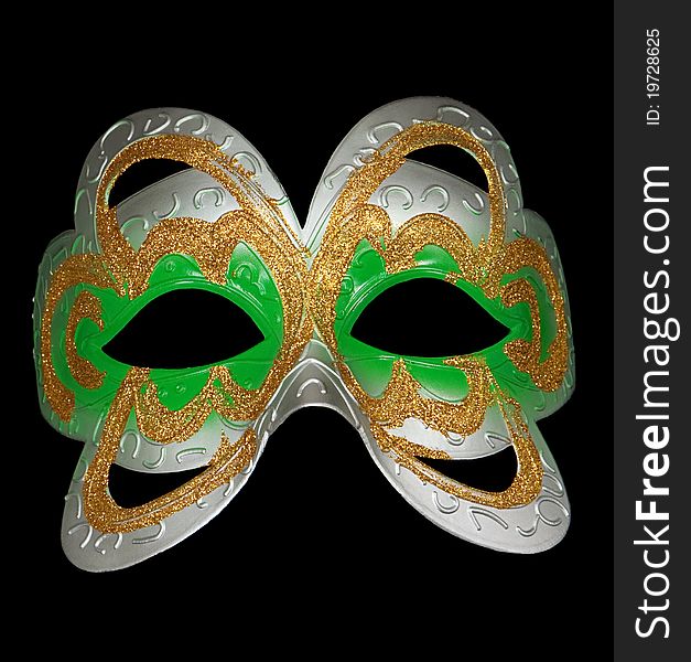 Carnival mask isolated on black background