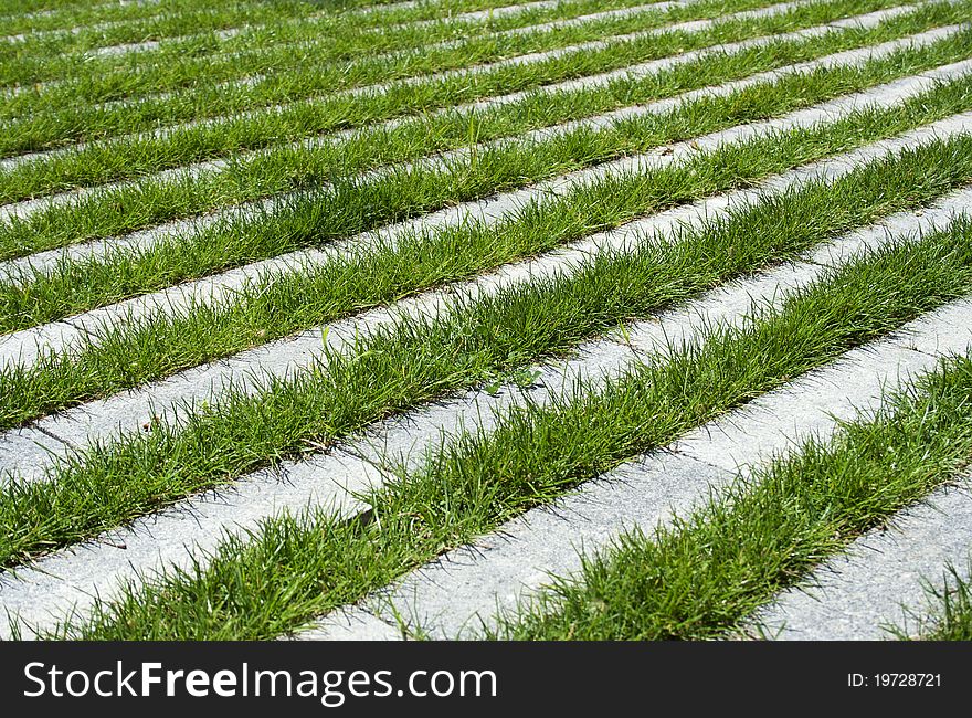 Grass and pavement diagonal stripes, raw. Grass and pavement diagonal stripes, raw