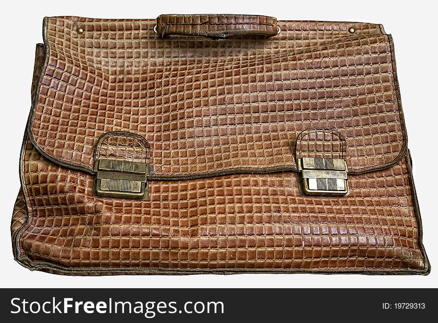 Old Retro Leather Briefcase