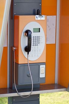 Lonely Orange Public Telephone In Thailand Royalty Free Stock Photos Lonely Orange Public Telephone In Thailand Royalty Free Stock Photos