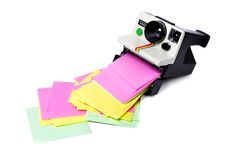 Retro Polaroid Cam Stock Photo