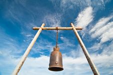 Ancient Bell On The Mountain With Blue Sky Royalty Free Stock Photos