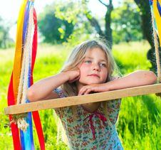 Young Girl On Swing Stock Images Young Girl On Swing Stock Images
