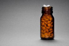 Vivid Bottle Of White Pills Royalty Free Stock Photo Vivid Bottle Of White Pills Royalty Free Stock Photo