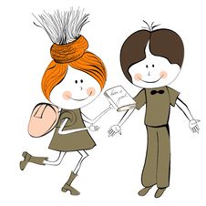 Girl And Boy Stock Images