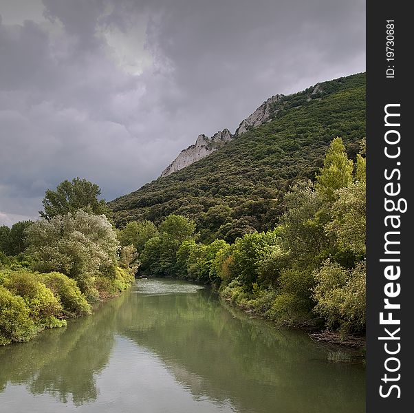 Mountain river near Pamplona, Spain