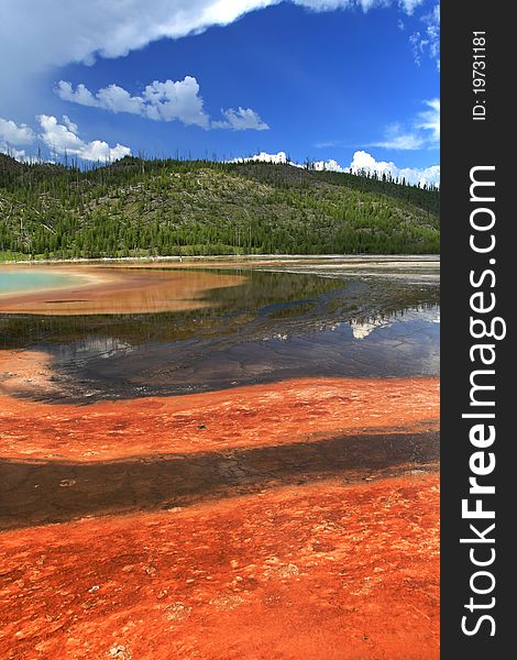 Grand Prismatic Spring and Midway Geyser Basin.
Yellowstone National Park.Wyoming.USA