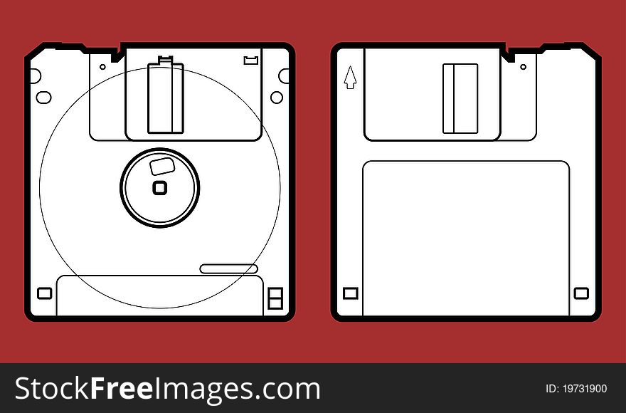 Precise copy of a 3.5 floppy disk in . Precise copy of a 3.5 floppy disk in