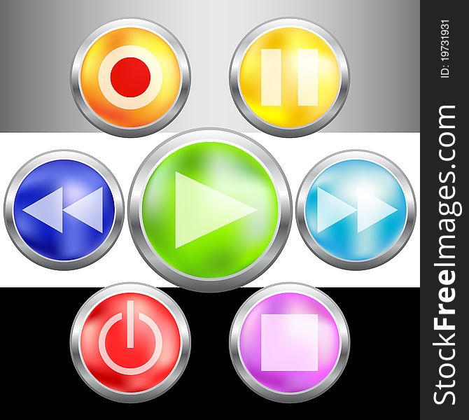 Video Buttons Collection For Your Design