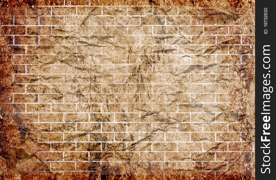 The Abstract Braun Brick Background