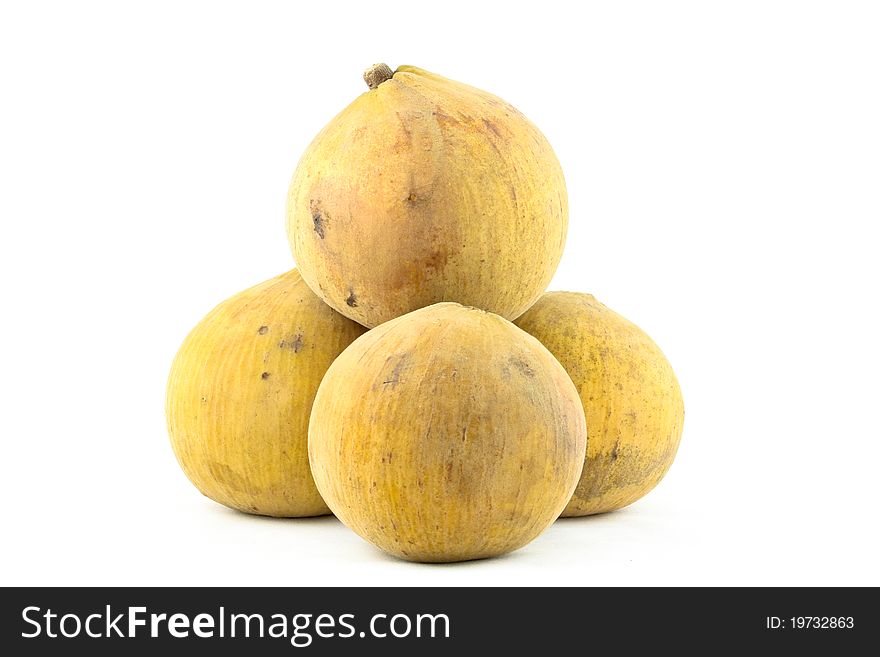 Isolated Thai tropical fruit (santol)