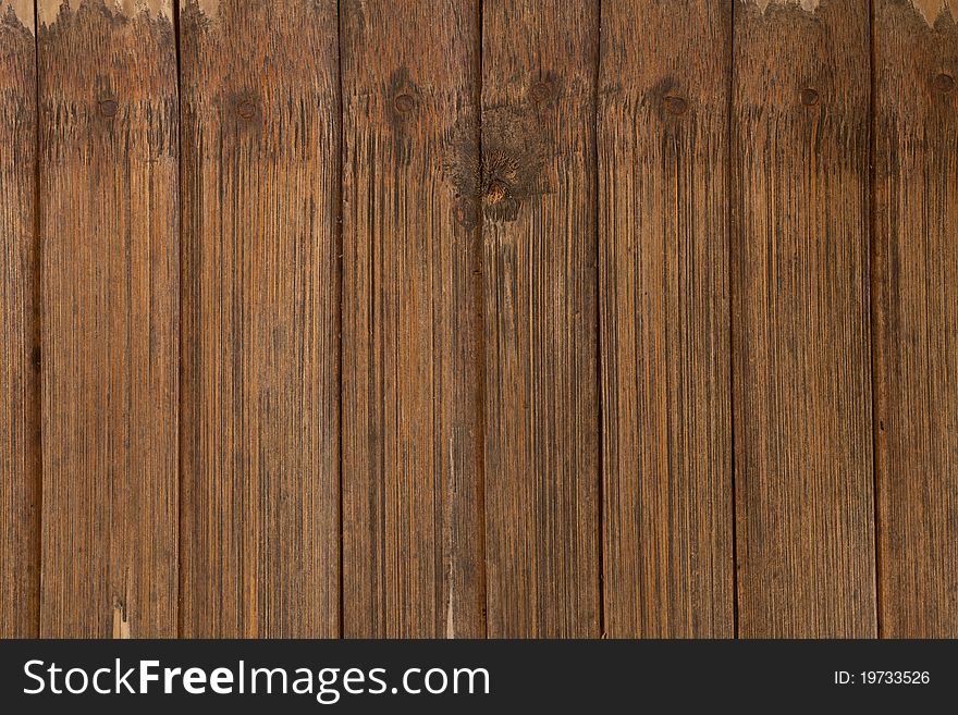 The old brown wood background. The old brown wood background