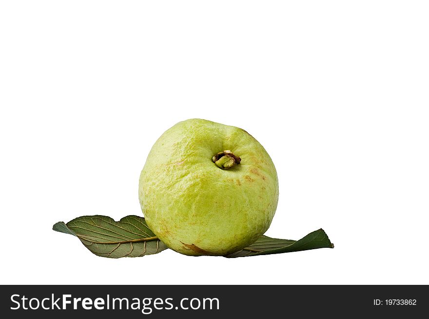 Guava Fruit On The White Background