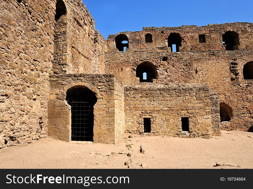 Old European city on the south coast of sea. Old European city on the south coast of sea