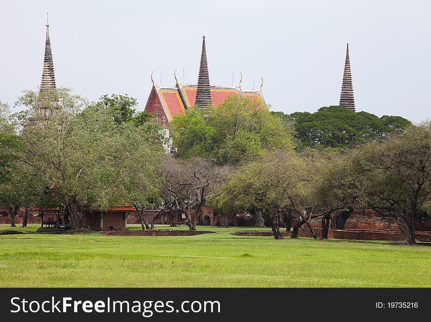 Ancient City and garden in Ayutthaya Province of Thailand. Ancient City and garden in Ayutthaya Province of Thailand