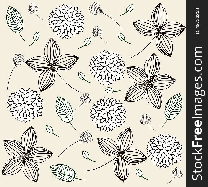 Elegant floral vintage background. Vector eps10 illustration